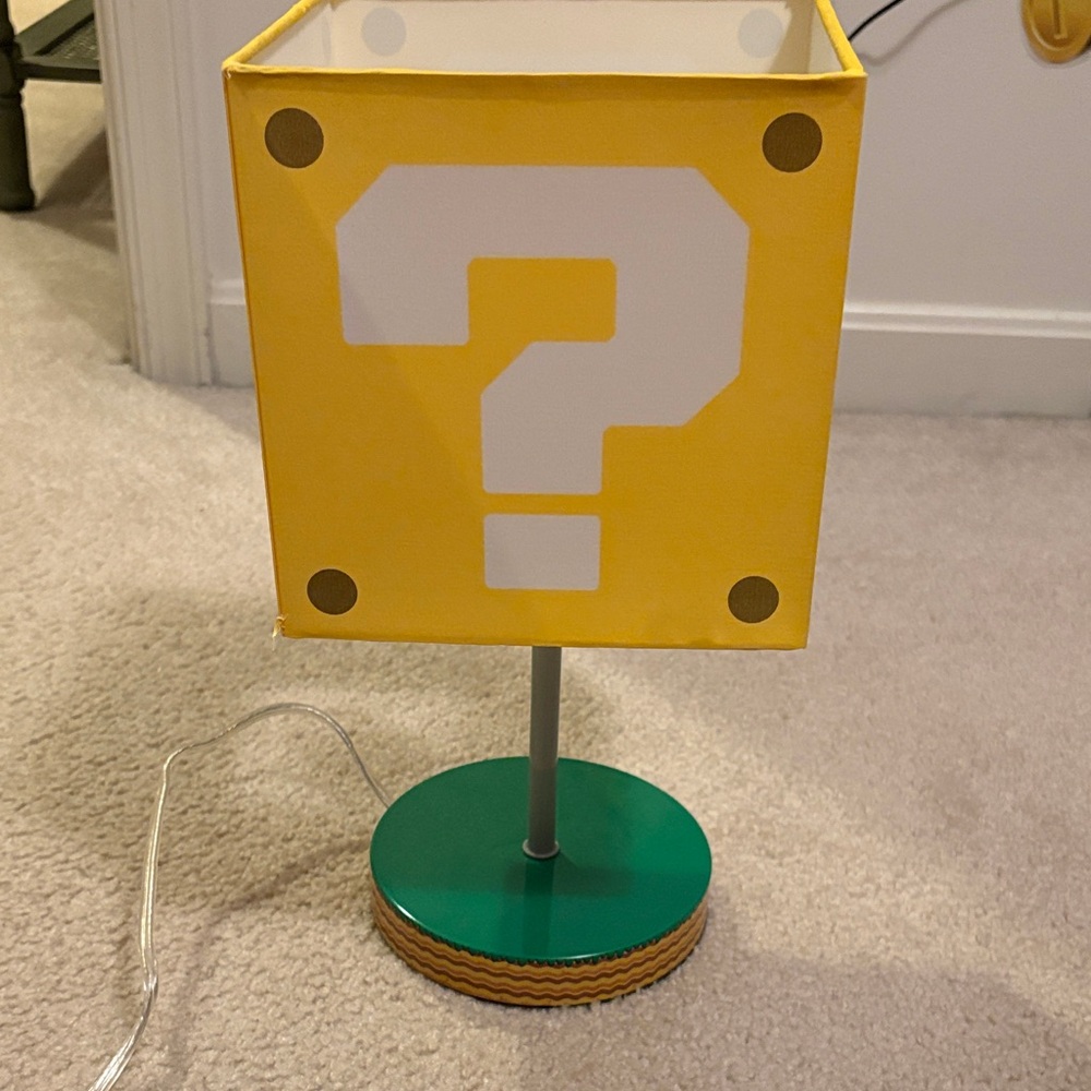 Yellow Question Block Lamp